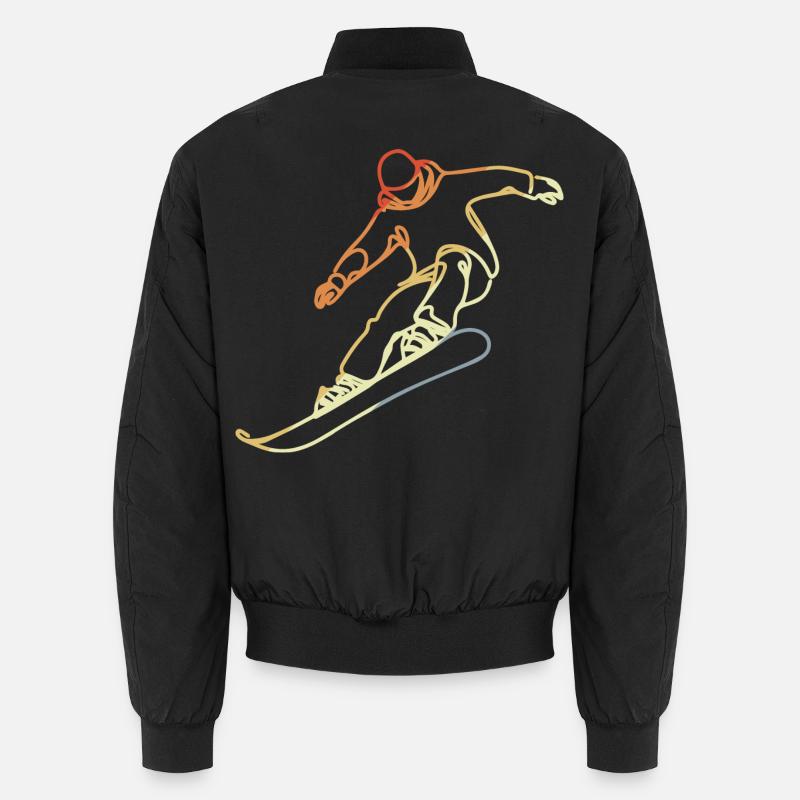 Snowboarder Sketch Unisex Bomber Jacket