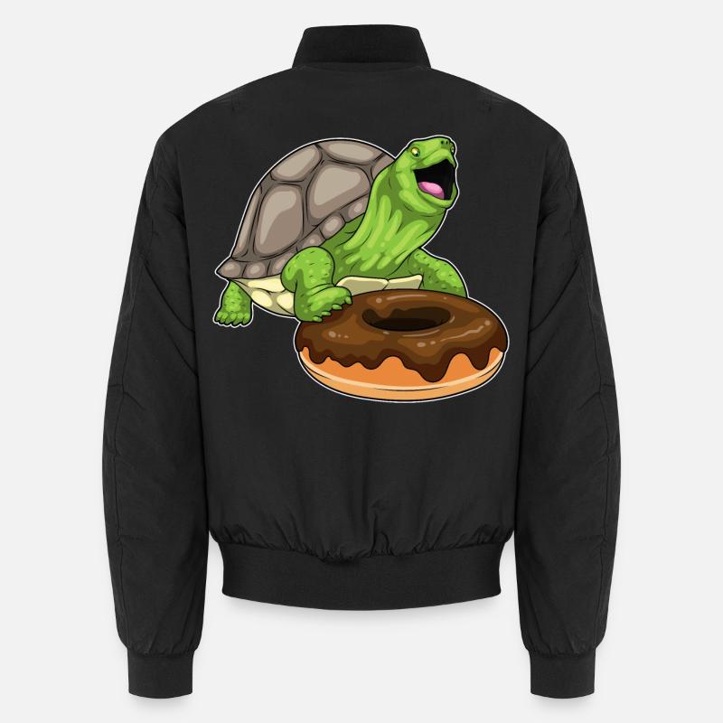 Turtle Donut - Unisex Bomber Jacket - black