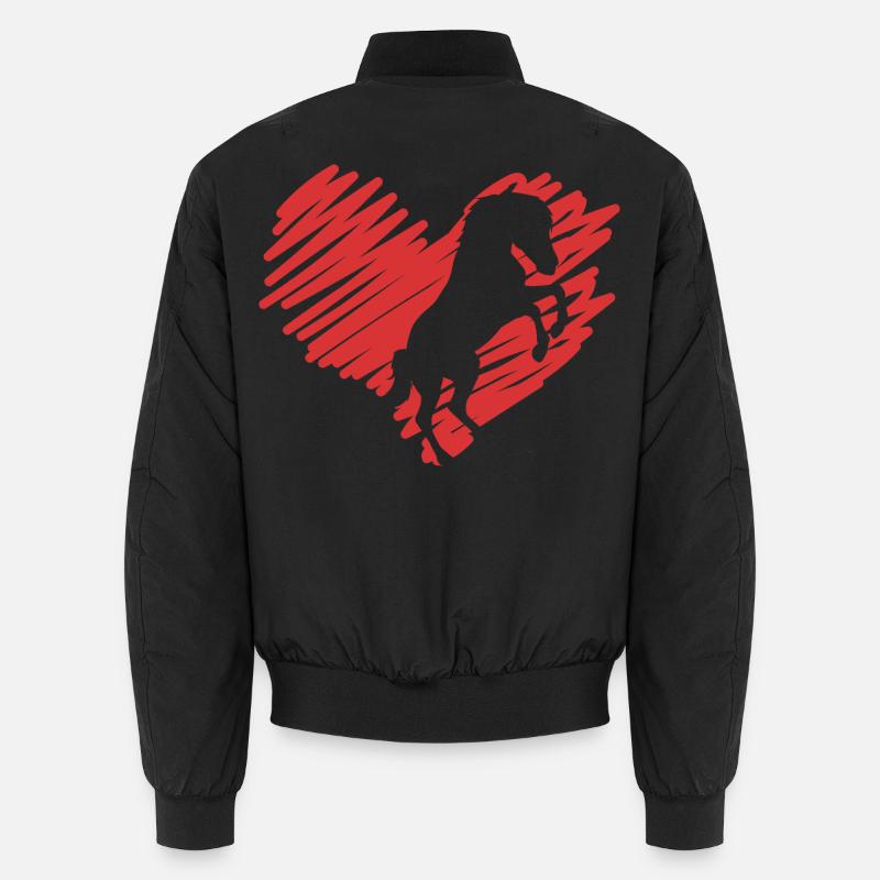 Pferdeliebe - Unisex Bomberjacke - Schwarz