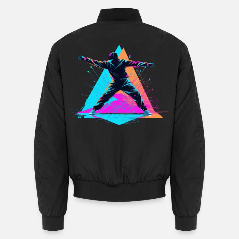 Retro Farben Breakdance Unisex Bomberjacke