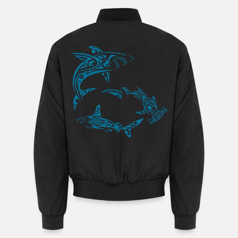 Requins polynésiens - Bomber unisexe - noir