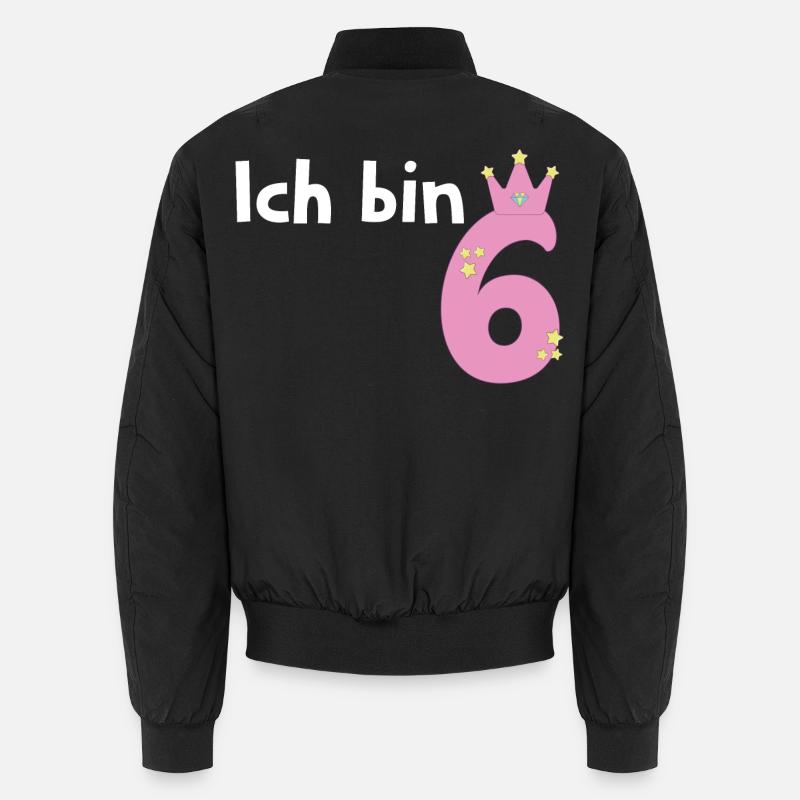 Ich bin schon 6 Mädchen 6 Jahre alt Unisex Bomberjacke