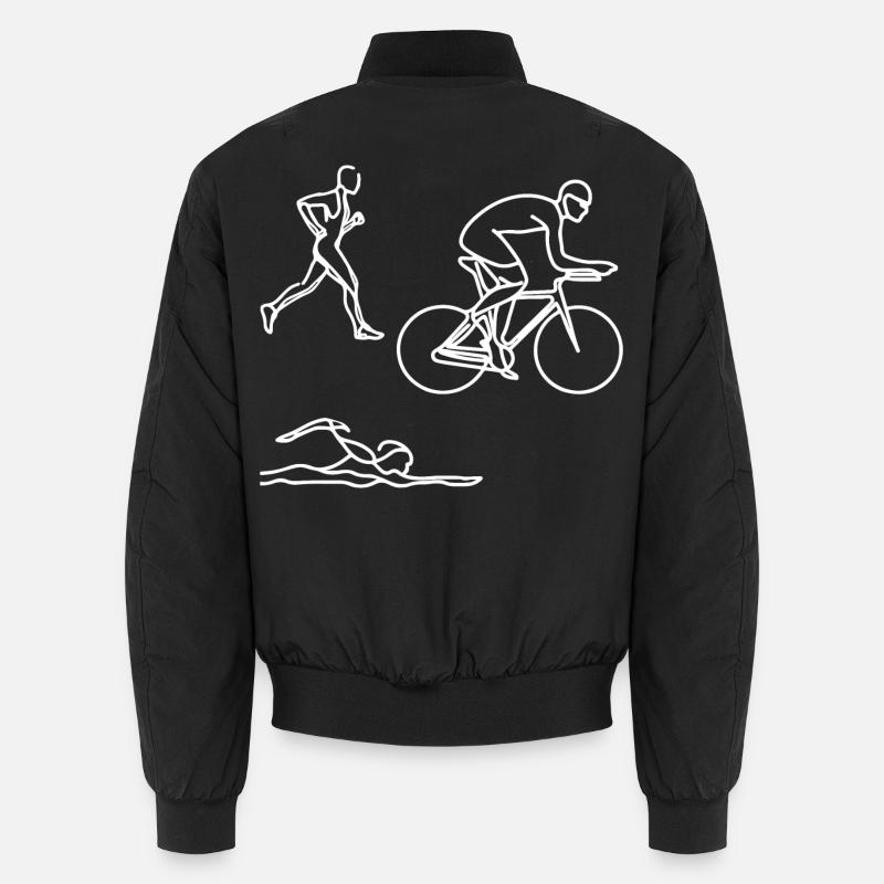 Dessin de triathlon Bomber unisexe