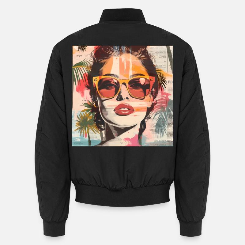 Summer Portrait - Unisex Bomber Jacket - black
