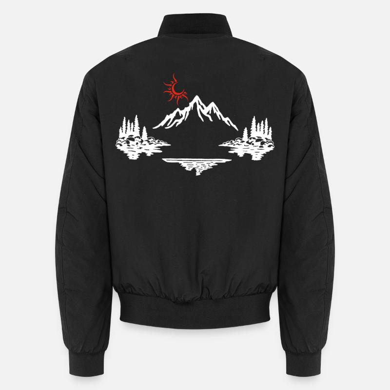 Weiße Berglandschaft Unisex Bomberjacke