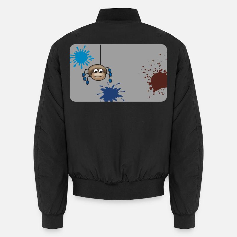 Farbklecks Monster Spinne grau Unisex Bomberjacke