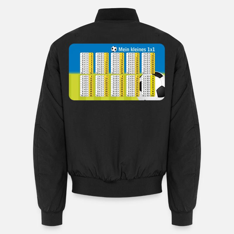 Soccer Small 1x1 - Blue Green | Customisable - Unisex Bomber Jacket - black