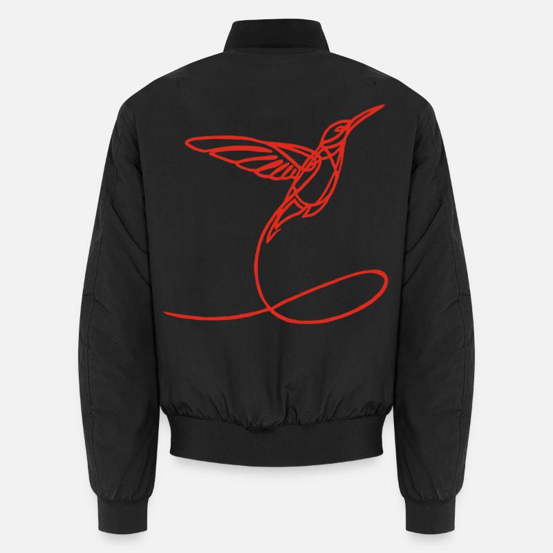 Roter seltsamer Vogel - Unisex Bomberjacke - Schwarz