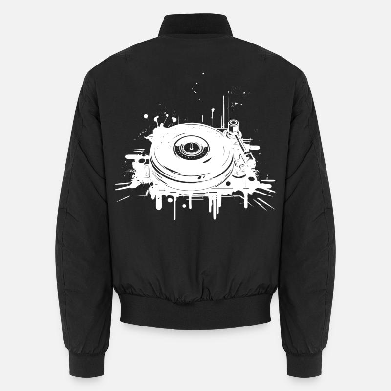 DJ Turntable - Unisex Bomber Jacket - black