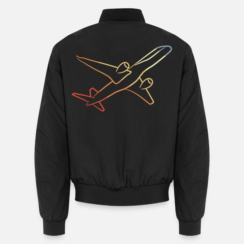 Avion rétro - Bomber unisexe - noir