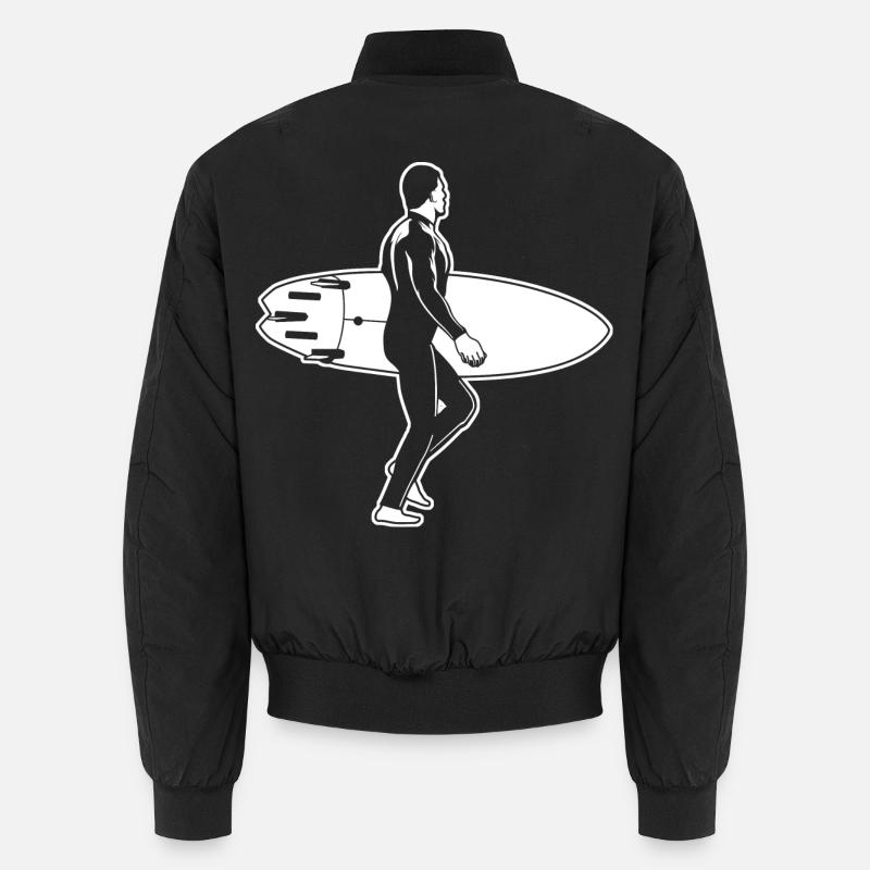 Illustration de surf - Bomber unisexe - noir