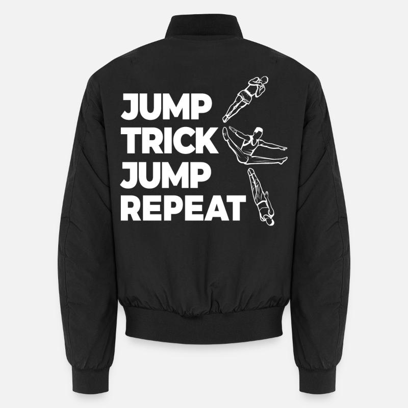 Jump Trick Jump Repeat - Unisex Bomberjacke - Schwarz