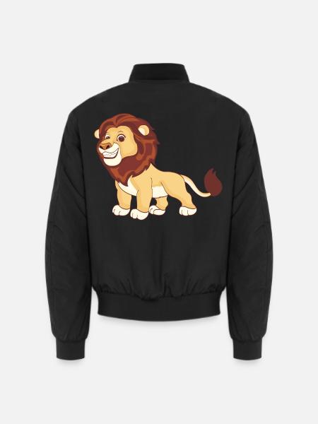 A magnificent lion - Unisex Bomber Jacket - black