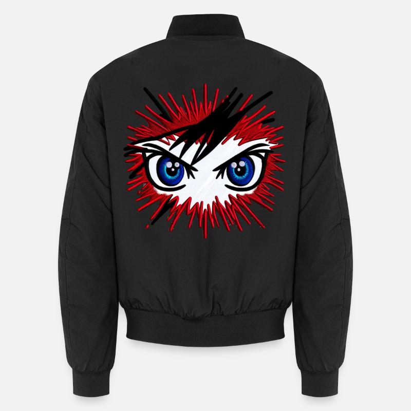 Expressive Eyes Burst Design Unisex Bomber Jacket