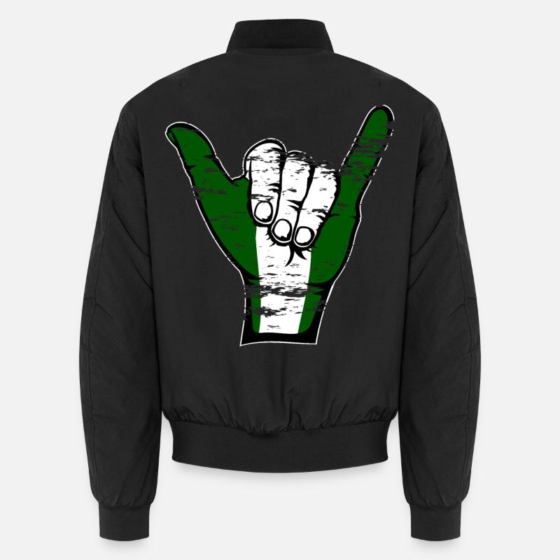 Drapeau du Nigeria Symbole de surf utilisé Bomber unisexe