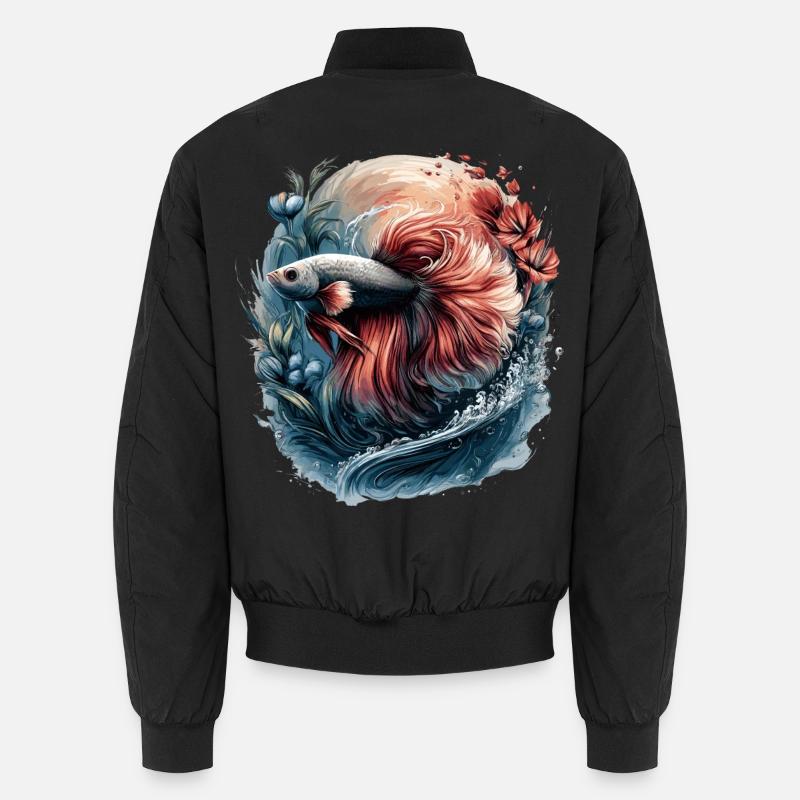 Betta Splendens, Kampffisch Aquarium, Bettafan Unisex Bomberjacke