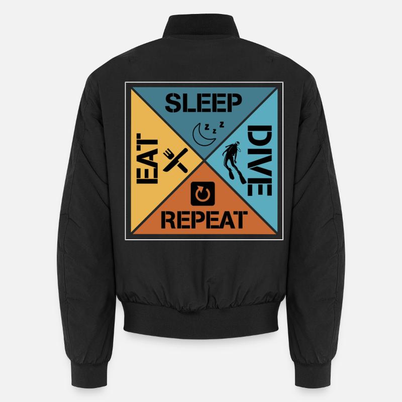 Eat sleep dive repeat Unisex Bomberjacke