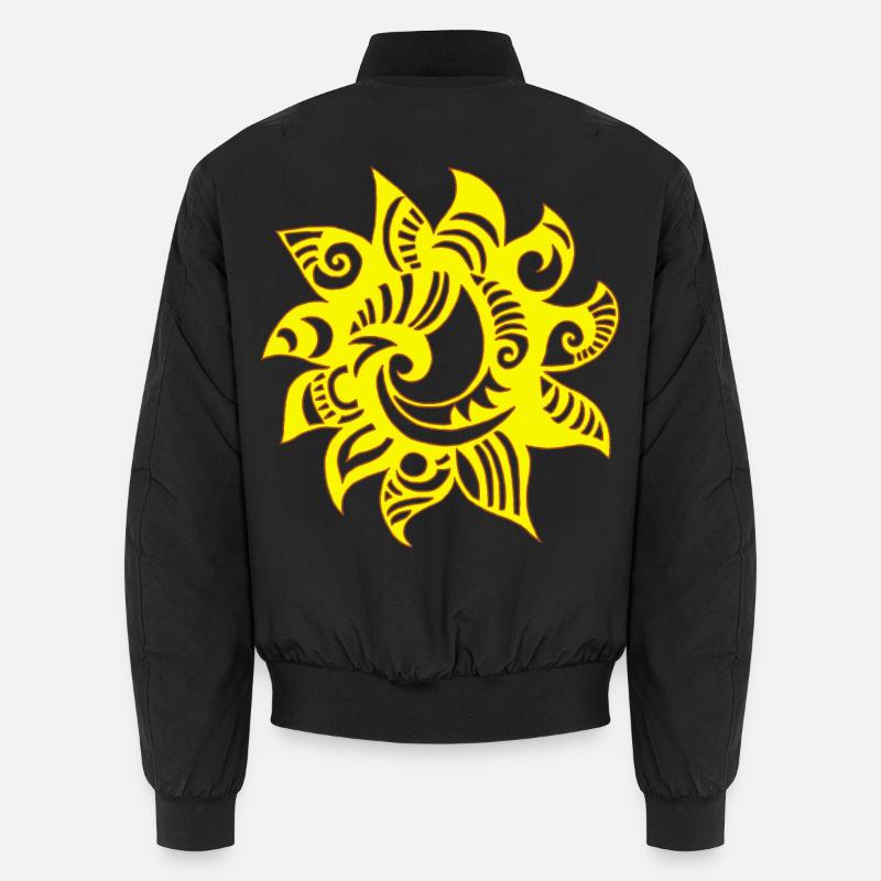 Soleil jaune étrange Bomber unisexe
