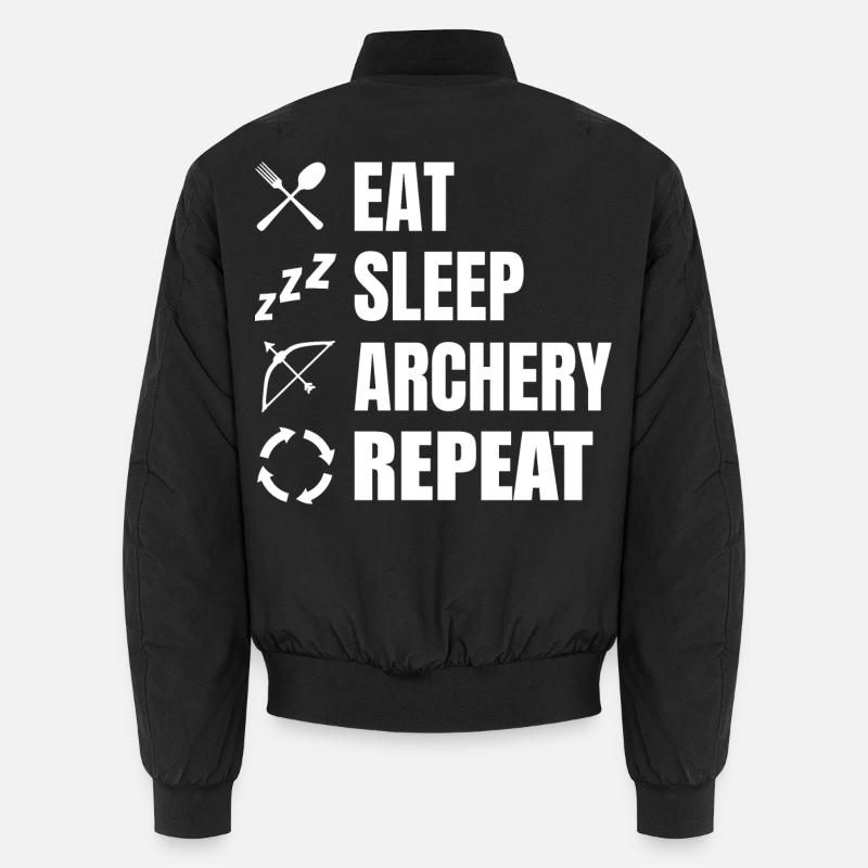 Eat Sleep Archery Repeat Unisex Bomber Jacket