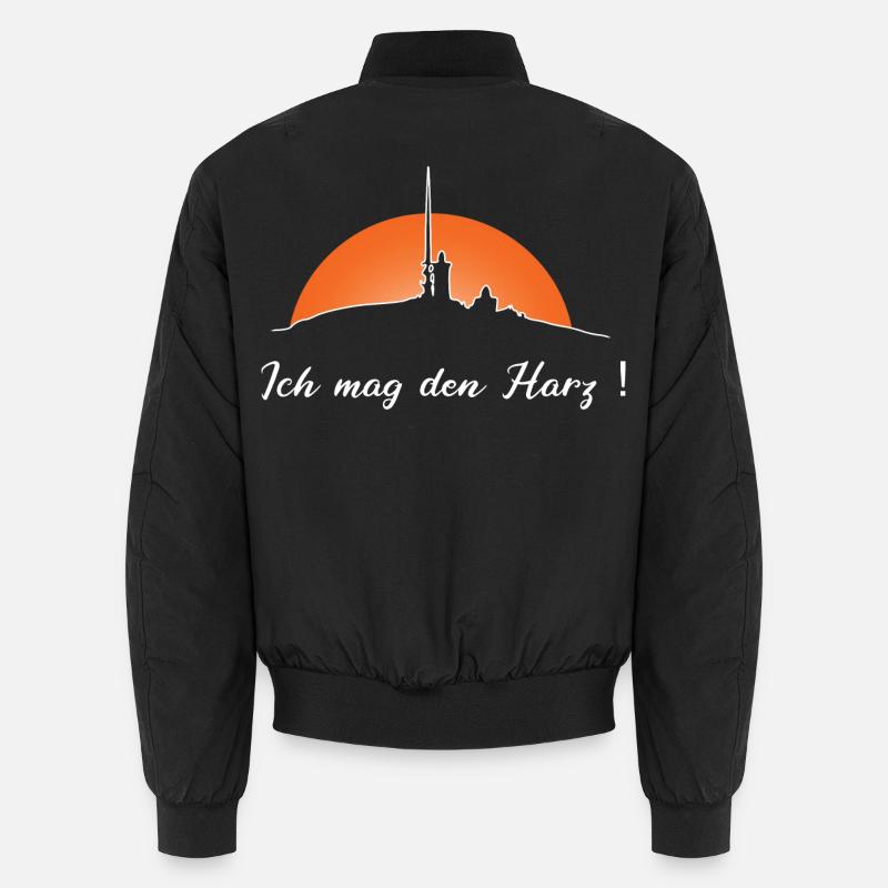 Ich mag den Harz -Brocken Unisex Bomberjacke