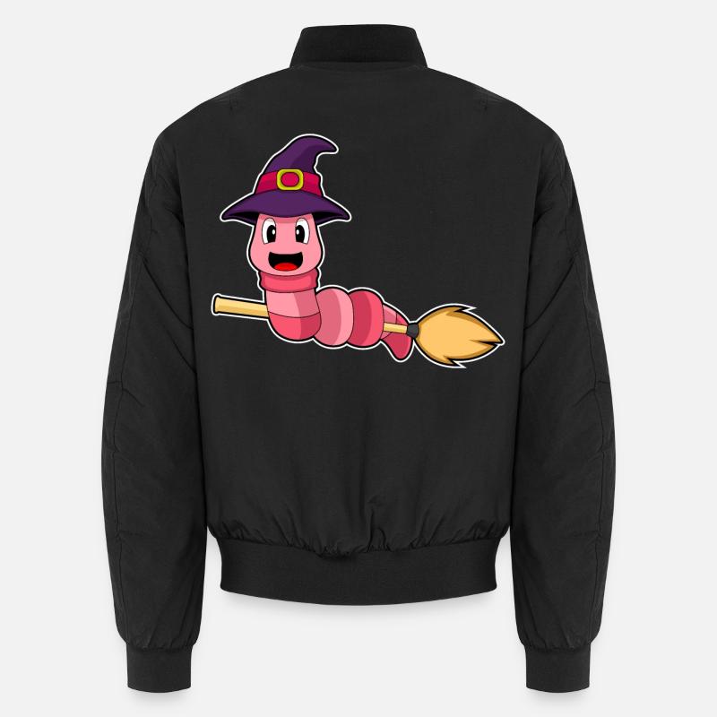 Worm Witch Broom - Unisex Bomber Jacket - black