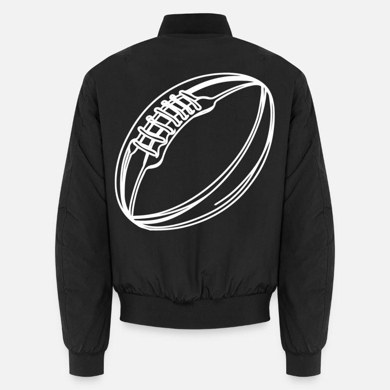 Dessin de ballon de rugby Bomber unisexe