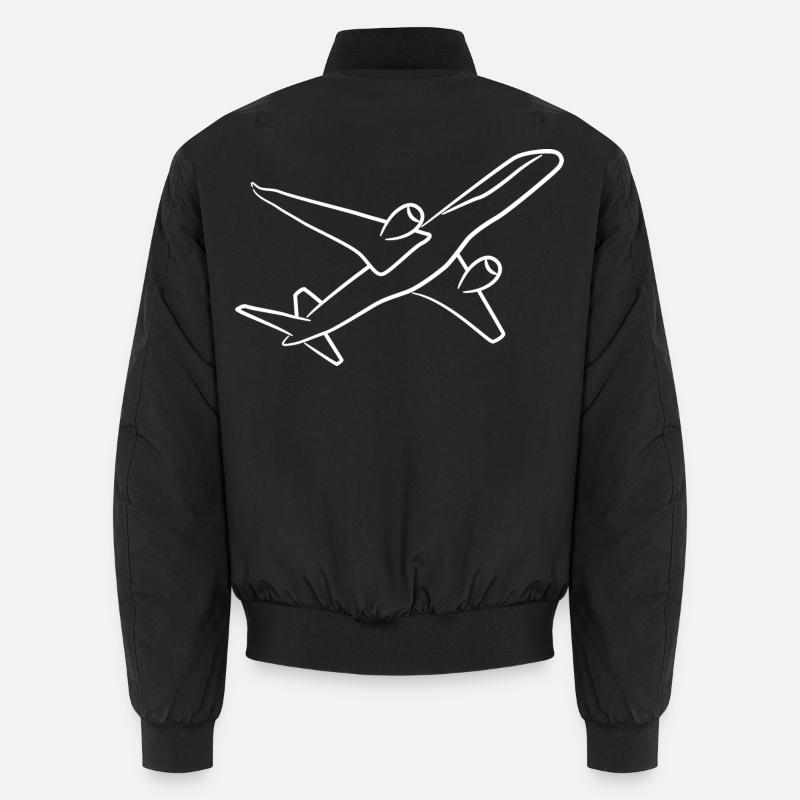 Airplane Sketch Unisex Bomber Jacket