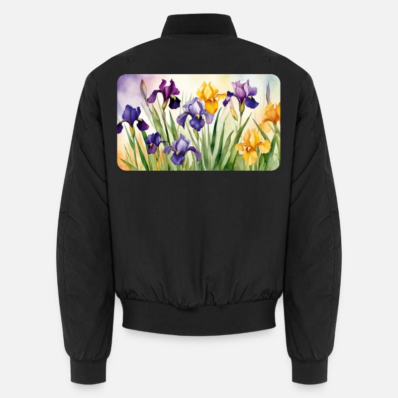 Iris Romantiques - Aquarelles Bomber unisexe