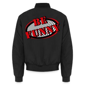 be funny - Unisex Bomberjacke - Schwarz - Hinten - AI Model Male 185 light (185cm)