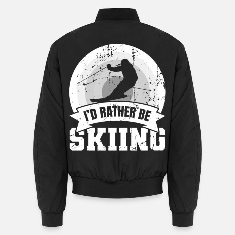 Funny skier saying Unisex Bomber Jacket