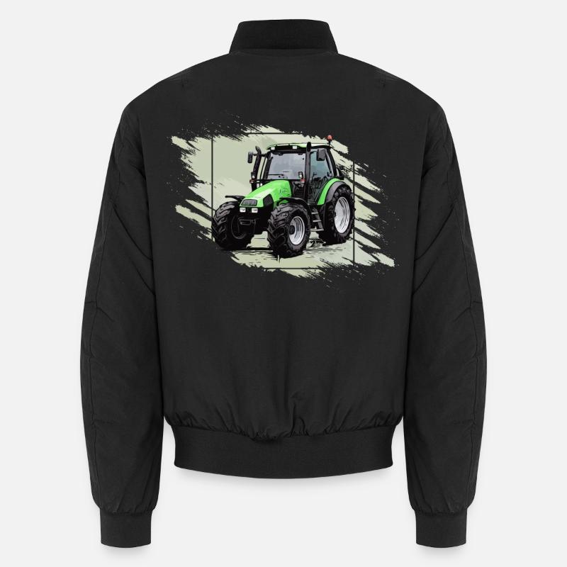Kleiner grüner Traktor - Unisex Bomberjacke - Schwarz