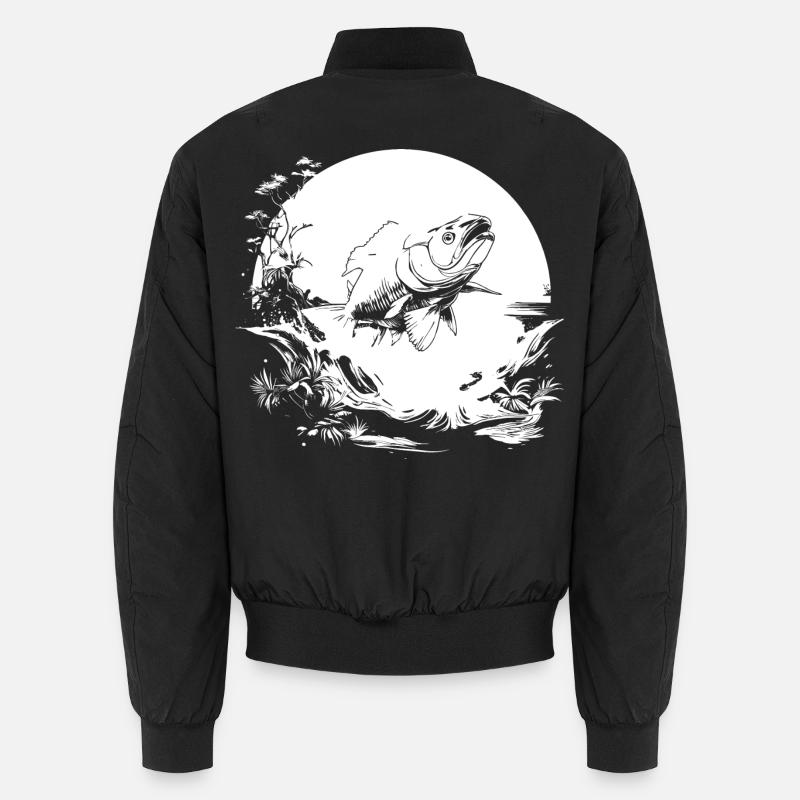Angler Drawing Unisex Bomber Jacket