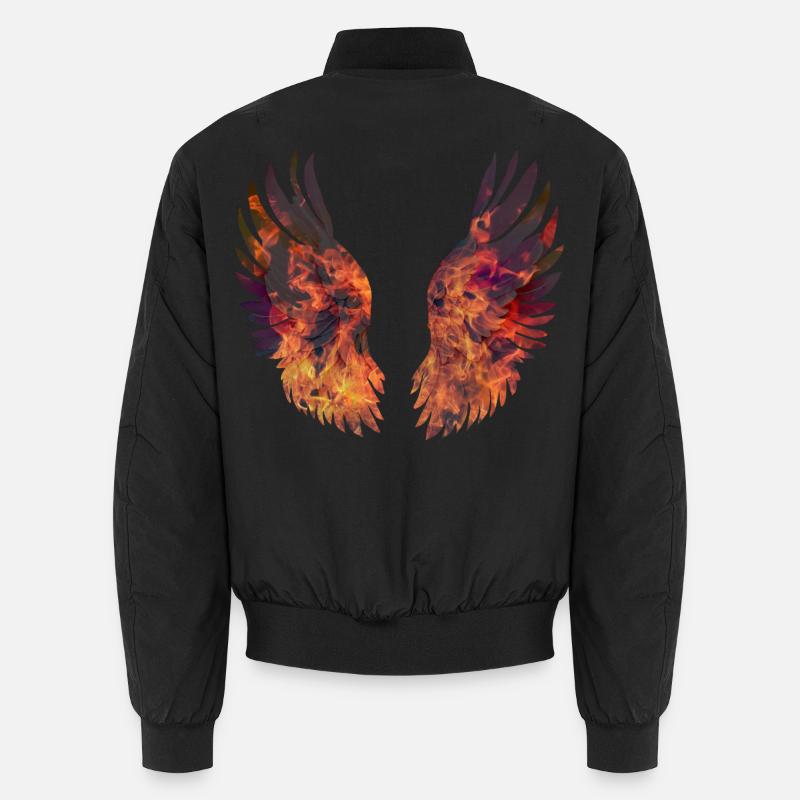 Ailes en Feu Éclatantes - Bomber unisexe - noir