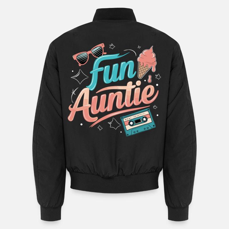 Fun Auntie Vibes for Cool Aunts Unisex Bomber Jacket
