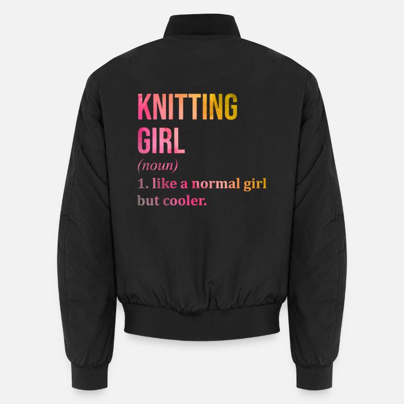Knitting Unisex Bomber Jacket