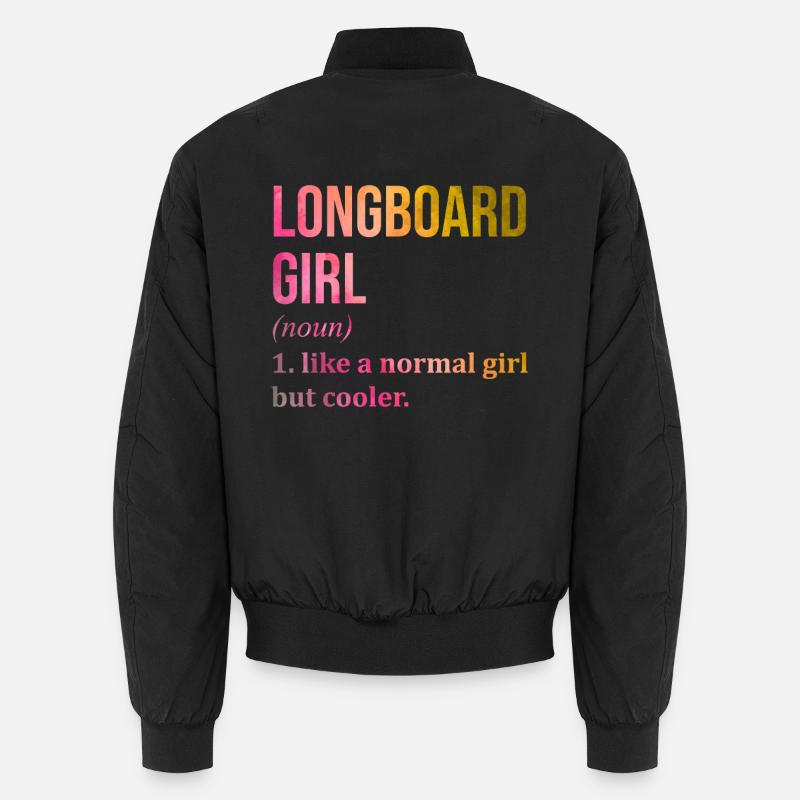 Longboarder - Unisex Bomberjacke - Schwarz