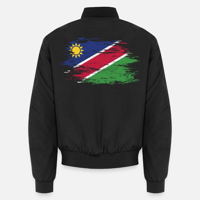 Namibia flag used - Unisex Bomber Jacket - black