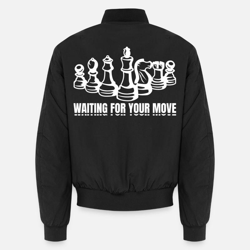 Wait for your turn - Unisex Bomber Jacket - black