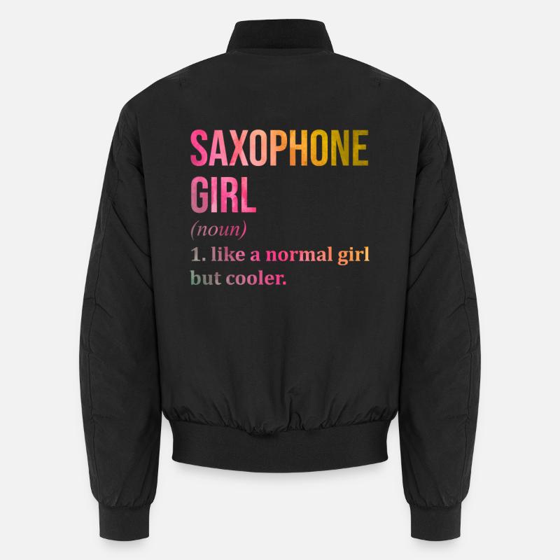 saxophone - Bomber unisexe - noir