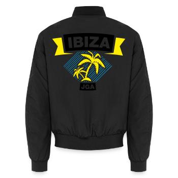 Equipe d’enterrement de vie de garçon IBIZA - Bomber unisexe - noir - Dos - AI Model Male 185 light (185cm)