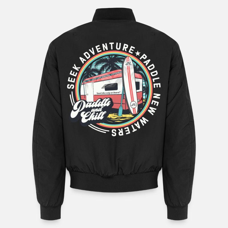 Cherchez l’aventure, pagayez de nouvelles eaux Bomber unisexe