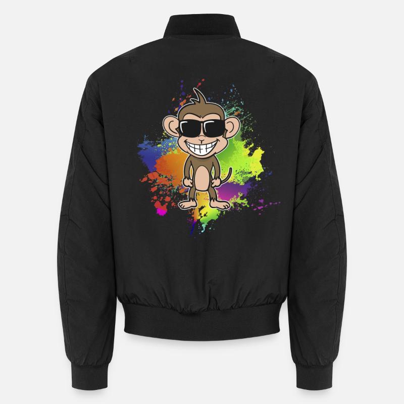 Bunter-Sommer-Affe Unisex Bomberjacke