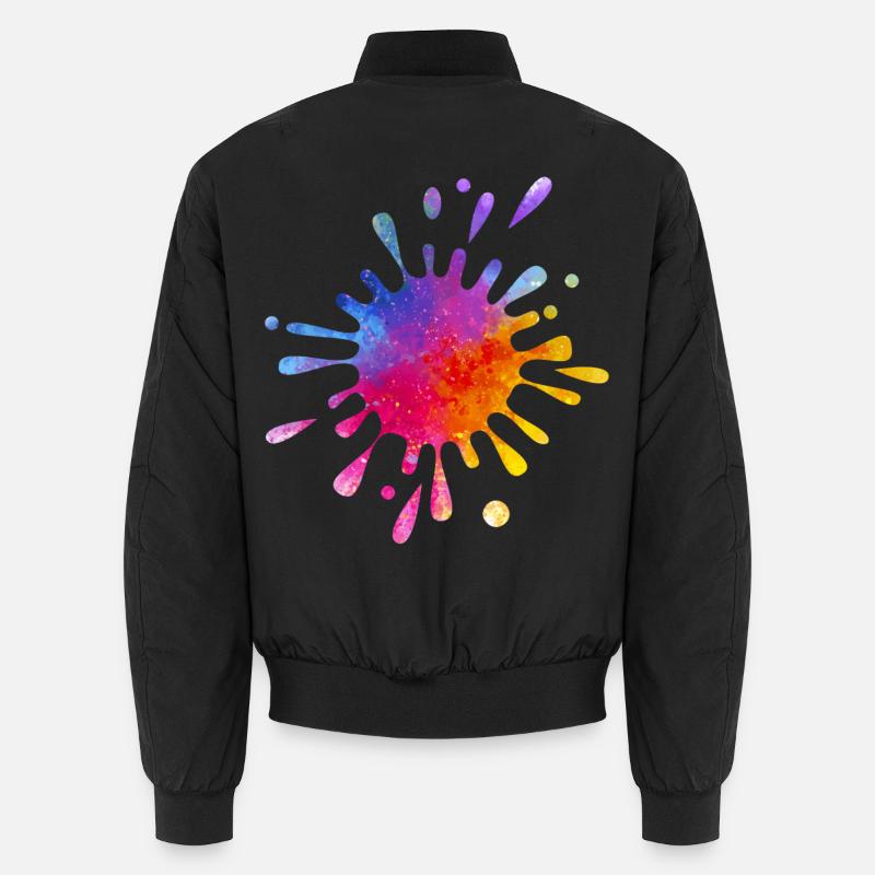Bunter Farbklecks - Farbverlauf Aquarell  Unisex Bomberjacke