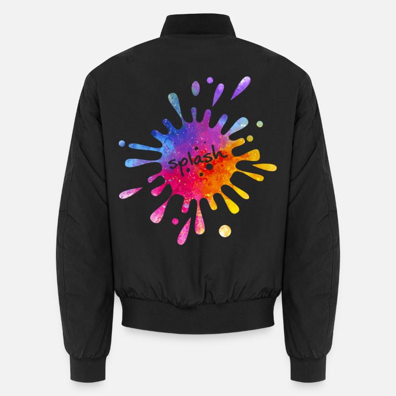 Splash - bunter Farbklecks Unisex Bomberjacke