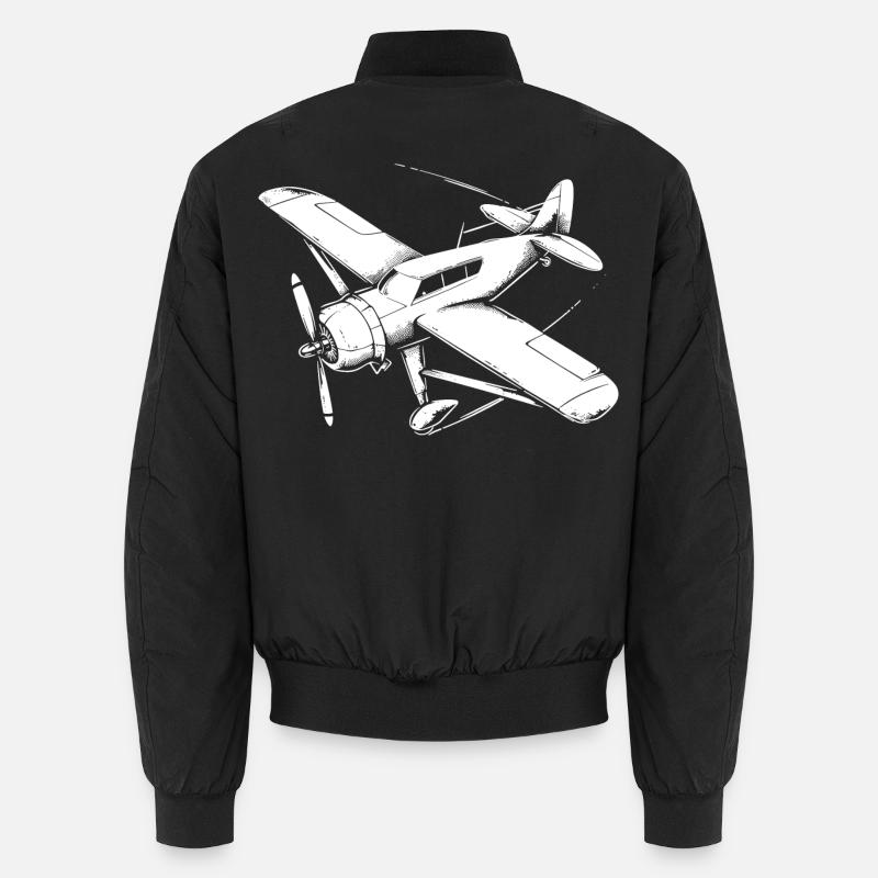 Propeller Plane Drawing Unisex Bomber Jacket