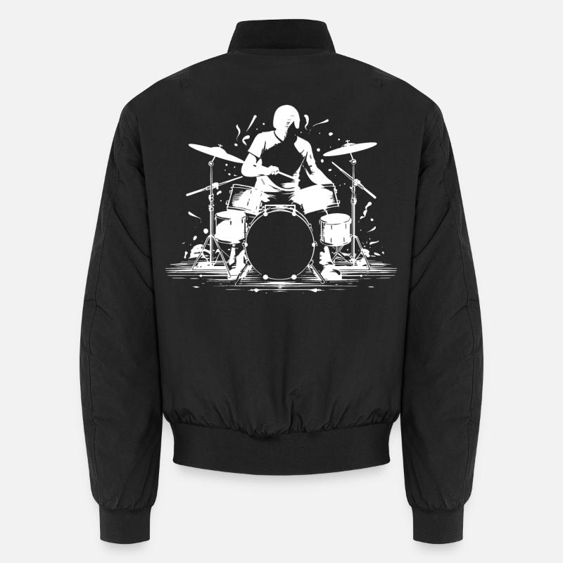 Schlagzeuger Grafik Unisex Bomberjacke
