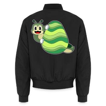 Raupe Ostern Osterei - Unisex Bomberjacke - Schwarz - Hinten - AI Model Male 185 light (185cm)