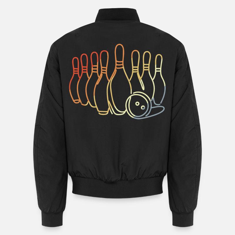 Quilles et boule de bowling vintage Bomber unisexe