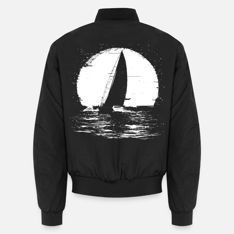 Sailboat - Unisex Bomber Jacket - black