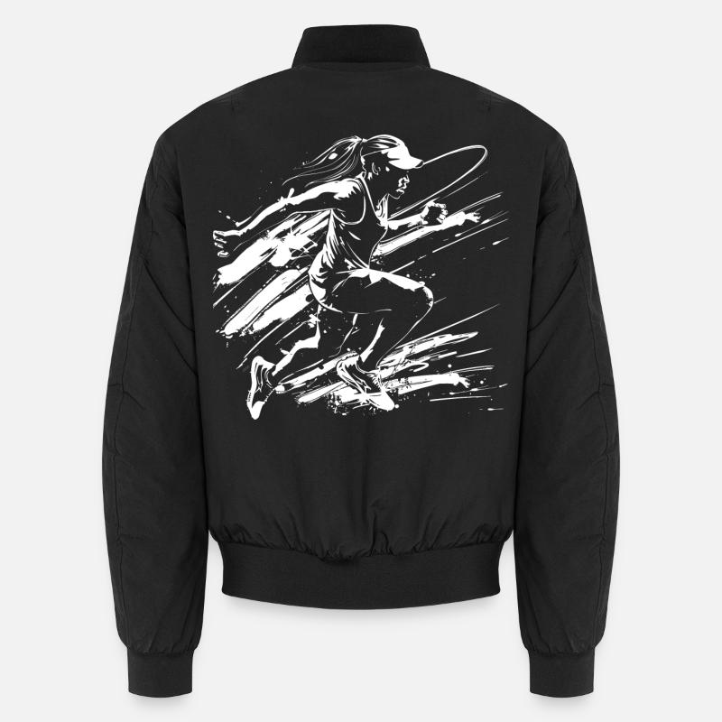 Runner Street Art - Unisex Bomber Jacket - black